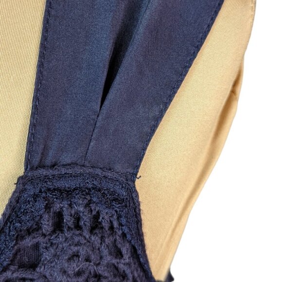 ANTHROPOLOGIE LITTLE YELLOW BUTTON Cotton and Silk Crochet Lace Embroidered Top - Picture 6 of 14